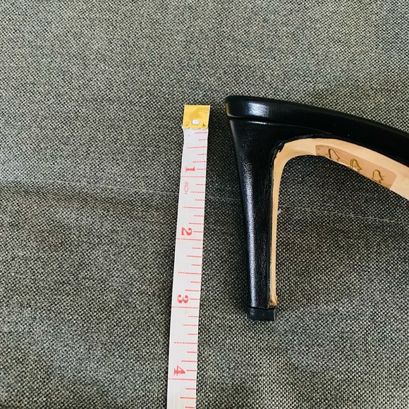 Yves Saint Laurent Black Strap Slip on Heels Size 37 - Picture 5 of 6